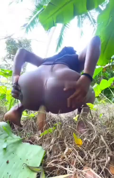 Fucking my dildo in the bush Pt 1